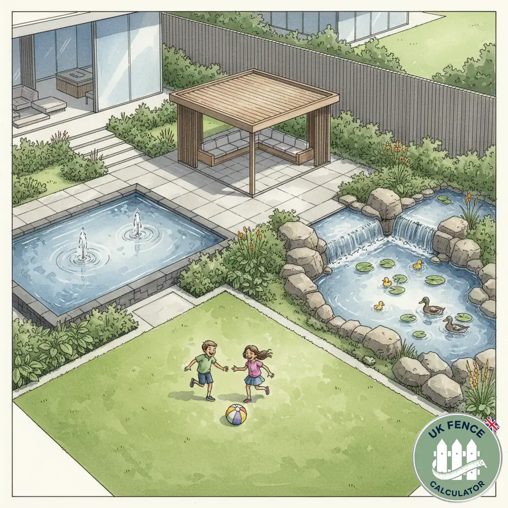 Professional fence and landscape design project example